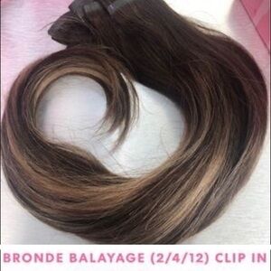 Glam Seamless  20” Bronde balayage clip in extensions